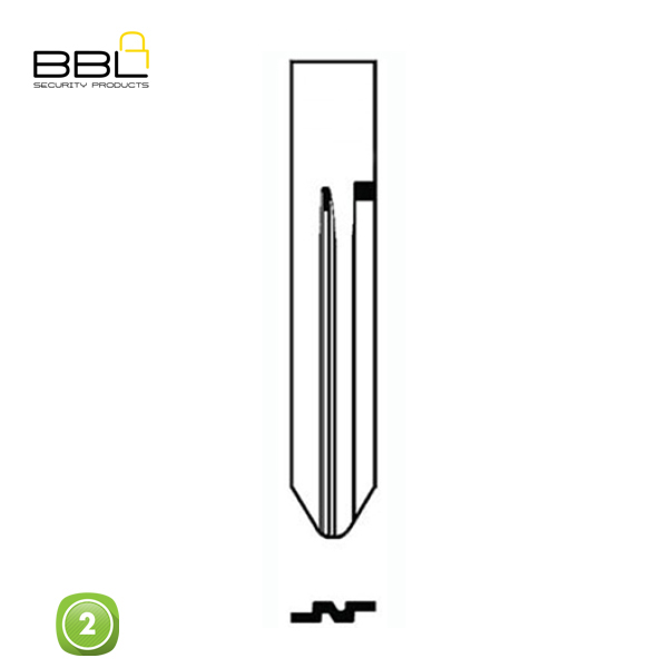 BBL Key Shells Nissan Shape 2 Button KSC-NIS-64B_B