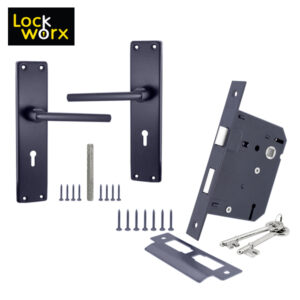 LOCK WORX Chrystal Handles Mortice Lockset LWL-CRY-3LGN