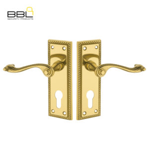 LOCK WORX 6″ BP Georgian Scroll Cylinder Mild Steel Handle LWIM-1109CBP-1