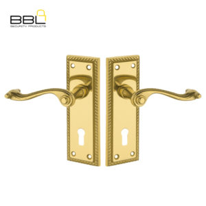 LOCK WORX 6″ BP Georgian Scroll Keyhole Mild Steel Handle LWIM-1109BP-1
