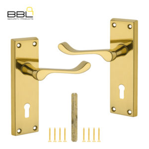 LOCK WORX 6″ BP Victorian Scroll Keyhole Mild Steel Handle LWIM-1107BP-1