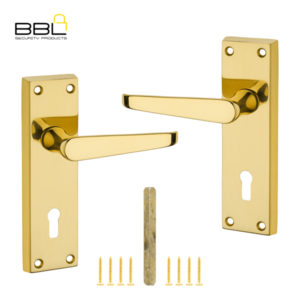 LOCK WORX 6″ BP Victorian Straight Keyhole Mild Steel Handle LWIM-1108BP-1