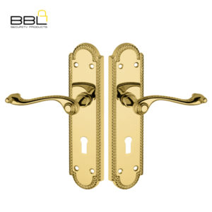 LOCK WORX 8″ BP Georgian Scroll Keyhole Mild Steel Handle LWIM-1105BP-1