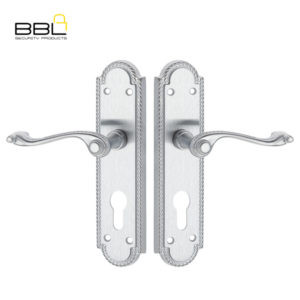 LOCK WORX 8″ SN Georgian Scroll Cylinder Mild Steel Handle LWIM-1105CSN-1