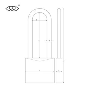 DOUBLE LINK Brass Padlock DL264LS