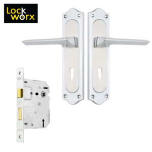 LOCK WORX Diamond Handles Mortice Lockset LWL-DIA-3LSN