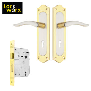 LOCK WORX Goldstone Handles Mortice Lockset LWL-GLD-2LBP