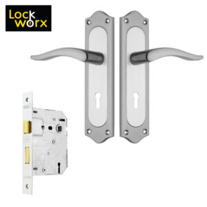 LOCK WORX Marble Handles Mortice Lockset LWL-MAR-2LBN