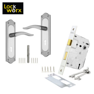 LOCK WORX Marble Handles Mortice Lockset LWL-MAR-2LBN