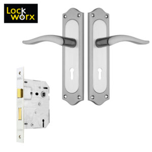 LOCK WORX Marble Handles Mortice Lockset LWL-MAR-3LBN