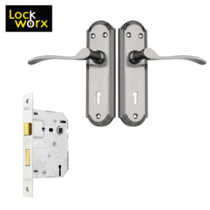 LOCK WORX Robin Handles Mortice Lockset LWL-ROB-2LBN