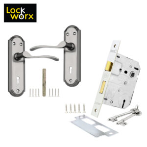 LOCK WORX Robin Handles Mortice Lockset LWL-ROB-2LBN