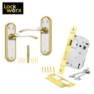 LOCK WORX Robin Handles Mortice Lockset LWL-ROB-2LBP