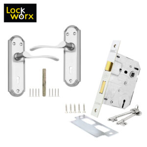 LOCK WORX Robin Handles Mortice Lockset LWL-ROB-2LSN