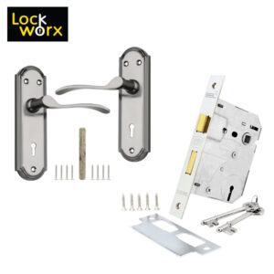 LOCK WORX Robin Handles Mortice Lockset LWL-ROB-3LBN