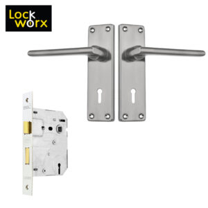LOCK WORX Shrike Handles Mortice Lockset LWL-SHR-3LSN
