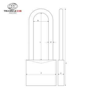 TRI-CIRCLE Iron Padlock TR365LS