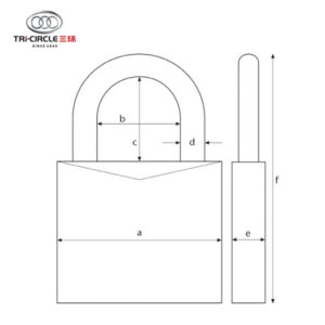 TRI-CIRCLE Iron Padlock TR366C
