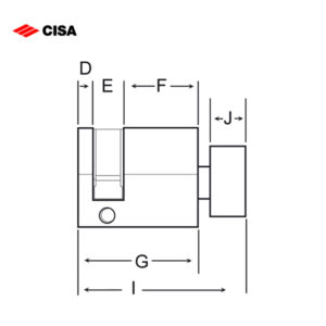 CISA C2000 Large Oval Single Knob Cylinder 09090-02-12