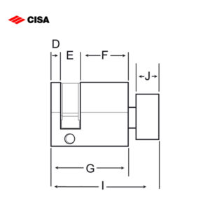 CISA C2000 Single Knob Euro Profile Cylinder 08559-09-12