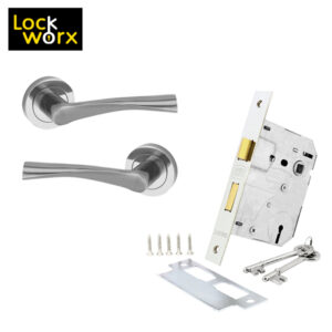 LOCK WORX Thor Handle on Rose Mortice Lockset LWL-THR-2LSN