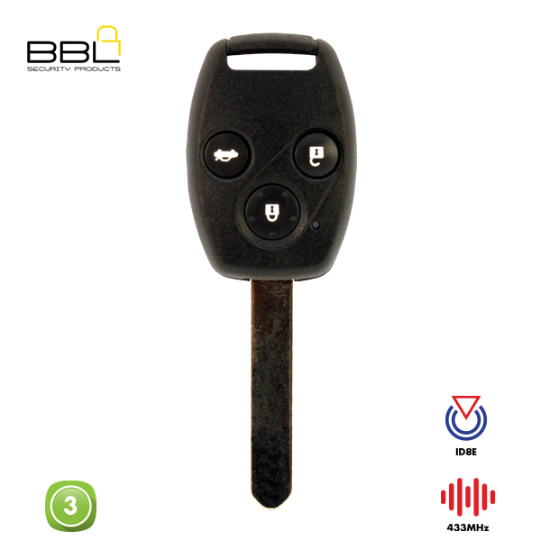 BBL Remote Honda Shape 3 Button REMC-HON-05_A