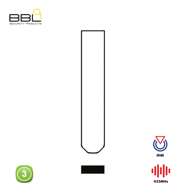 BBL Remote Honda Shape 3 Button REMC-HON-05_B