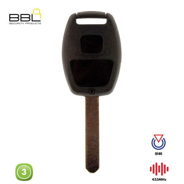 BBL Remote Honda Shape 3 Button REMC-HON-05_C