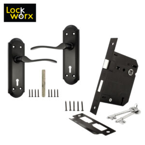 LOCK WORX Robin Handles Mortice Lockset LWL-ROB-2LBL