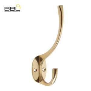 BBL Coat & Hat Hook Brass Door Fitting BBFHK04BP-1