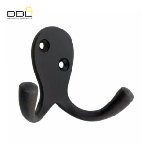 BBL Double Hook Black Door Fitting BBFHK02-BL-1