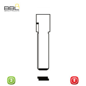BBL Key Shells Fob Porsche Shape 3 Button KSC-POR-13C