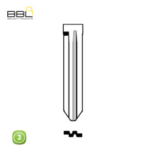 BBL Key Shells Hyundai Shape 3 Button KSC-KI-18A2
