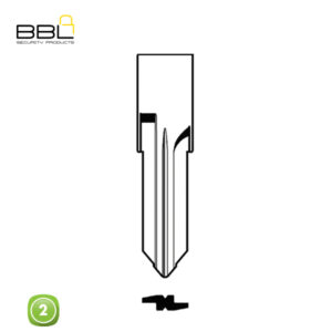 BBL Key Shells Renault Shape 2 Button KSC-REN-04B