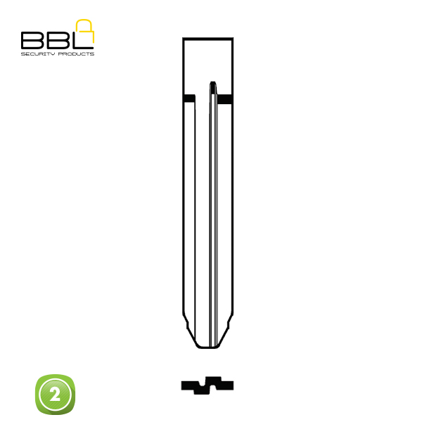 BBL Key Shells Toyota Shape 2 Button KSC-TOY-122A-3_C