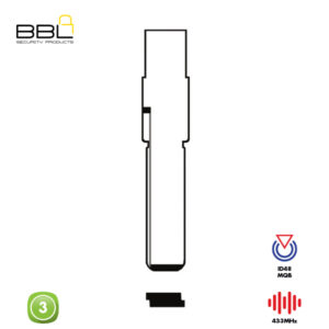 BBL Remote Volkswagen Shape 3 Button REMC-VW-56E1