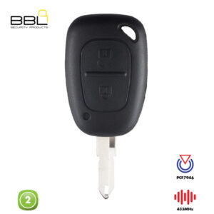 BBL Remote Renault Shape 2 Button REMC-REN-09A-1