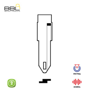 BBL Remote Renault Shape 2 Button REMC-REN-09A-1