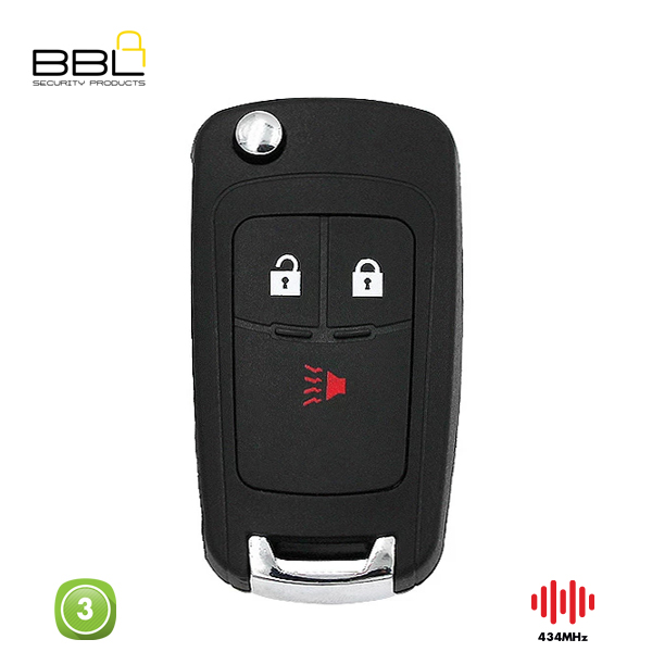 BBL Remote Chevrolet Shape 3 Button REMC-CHEV-01_A