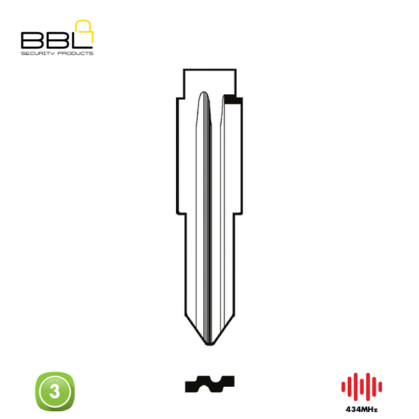 BBL Remote Chevrolet Shape 3 Button REMC-CHEV-01_B