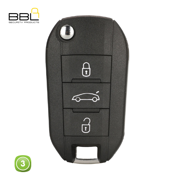 BBL Key Shells Peugeot Shape 3 Button KSC-PEU-02_A