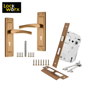 LOCK WORX Shale Handles Mortice Lockset LWL-SHL-3LCR