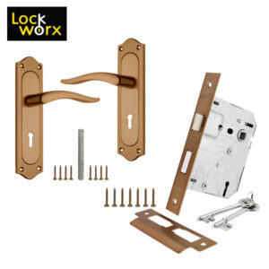 LOCK WORX Marble Handles Mortice Lockset LWL-MAR-3LCR