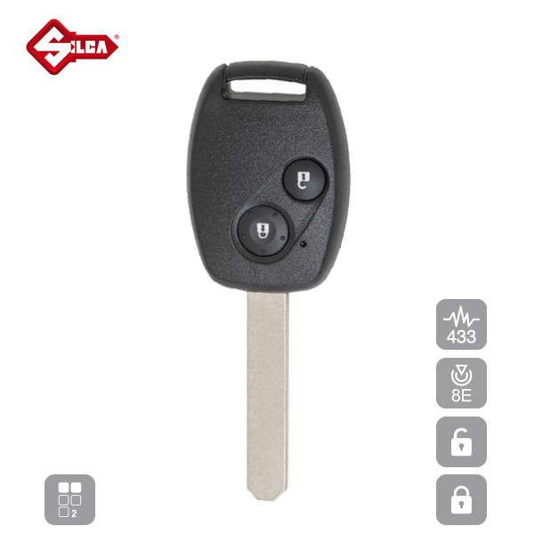SILCA Proximity, Slot and Remote Vehicle Key 2 Button HON66R37_A