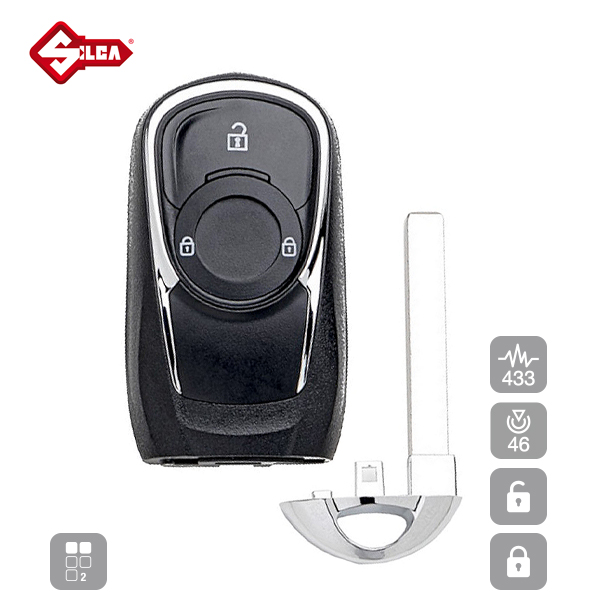 SILCA Proximity, Slot and Remote Vehicle Key 2 Button HU100P30_B
