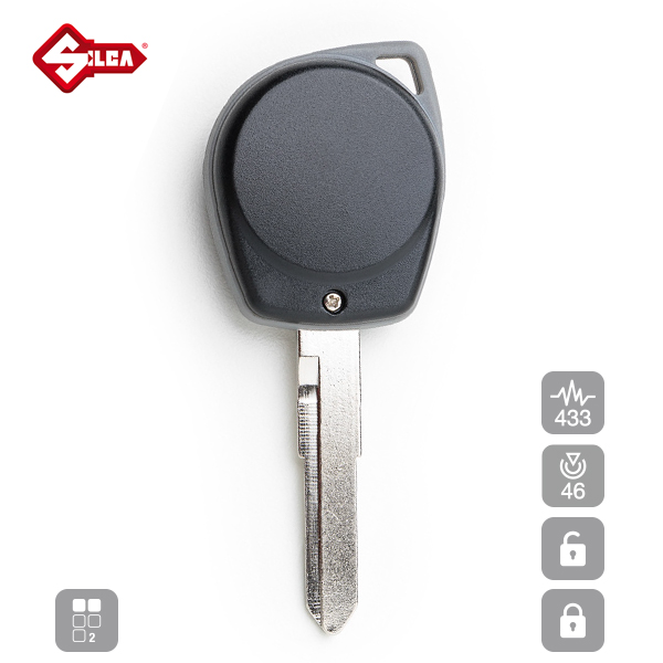 SILCA Proximity, Slot and Remote Vehicle Key 2 Button HU133RR18_B