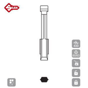 SILCA Proximity, Slot and Remote Vehicle Key 3 Button FO21R10