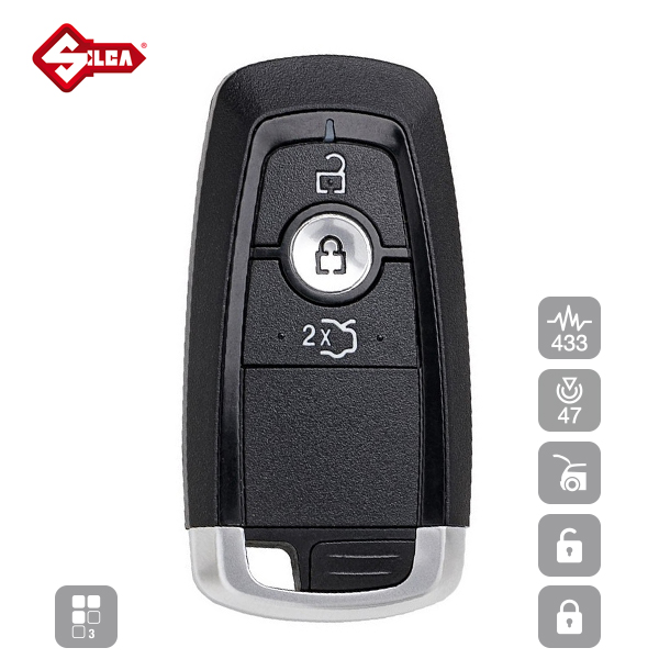 SILCA Proximity, Slot and Remote Vehicle Key 3 Button HU101AP05_A