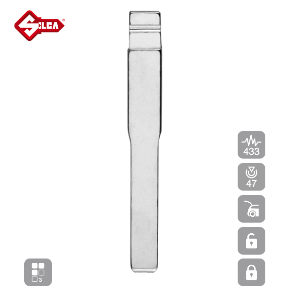SILCA Proximity, Slot and Remote Vehicle Key 3 Button HU101AP05_C