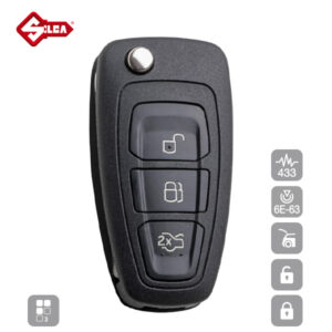 SILCA Proximity, Slot and Remote Vehicle Key 3 Button HU101AR24